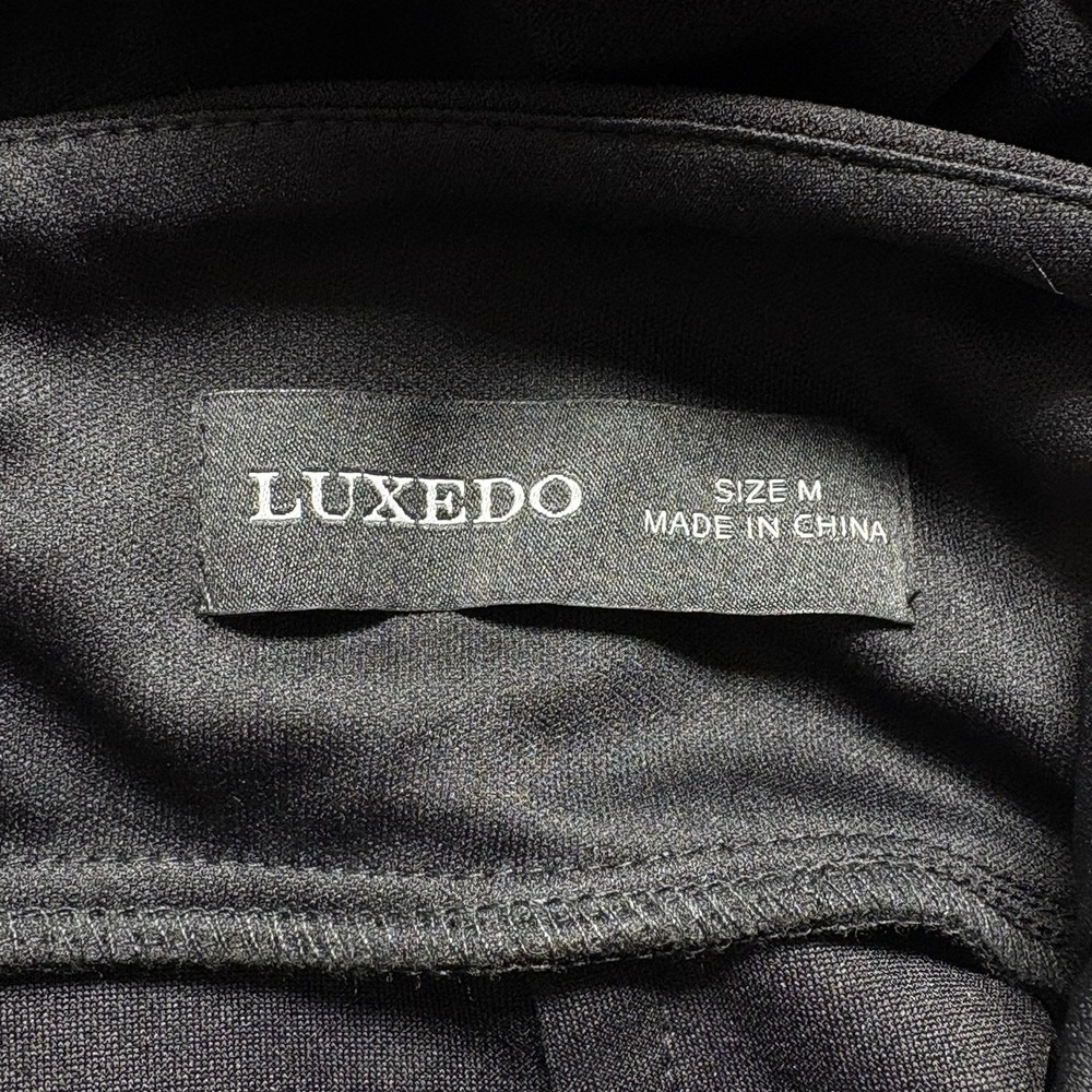 NWT Azazie LUXEDO Women Maxi Dress Sz M Black Bridesmaid Elegant Occasion 52-21 - Picture 7 of 14